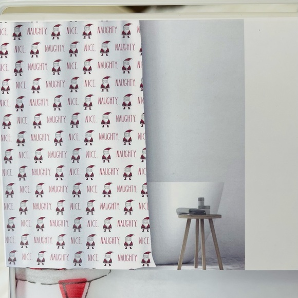 Rae Dunn Bath Naughty Or Nice Rae Dunn Shower Curtain Liner Santa